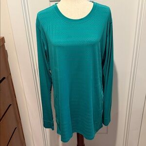 Women's Teal Long-Sleeve Performance Tee